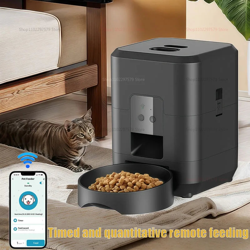 Smart Pet Feeder WiFi Version Timed And Quantitative Automatic Pet Food Distributor Smart Pet Feeder Automatic Feeders.