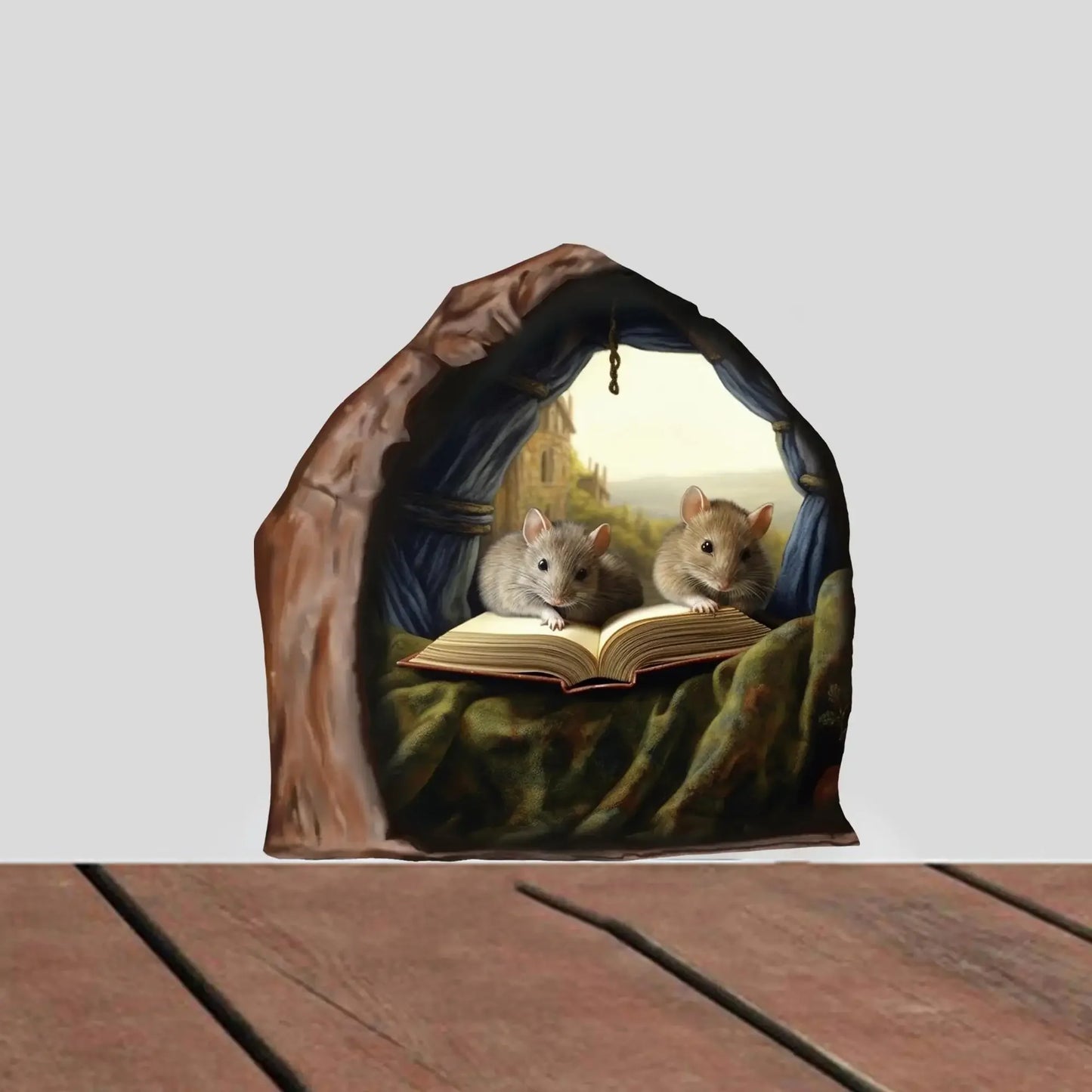 6pcs Different 3D Mouse Hole Wall Stickers for Corner Stairs