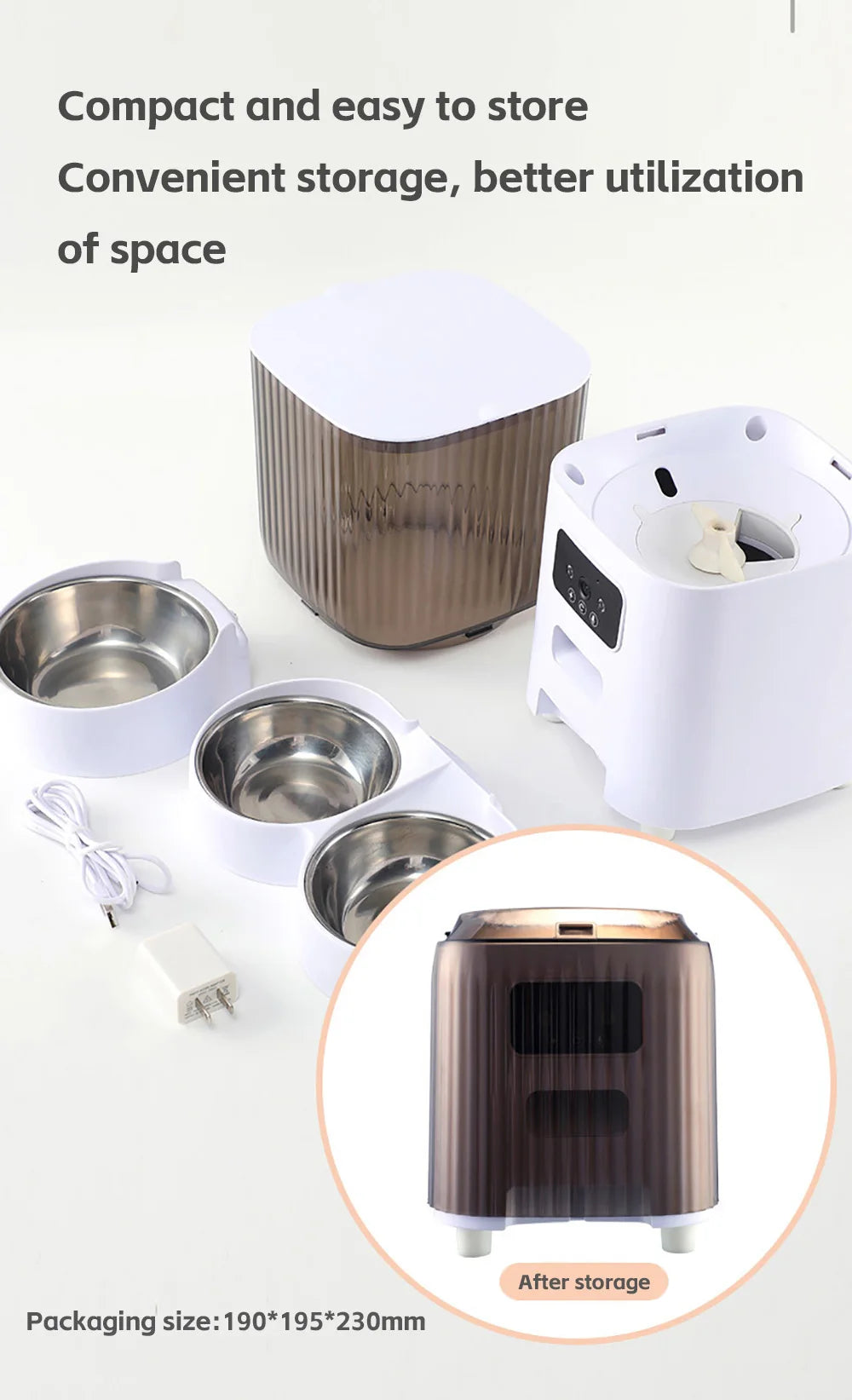 5L Smart Automatic Pet Feeder with Camera – WiFi Cat & Dog Food Dispenser with Timed Portions and Stainless Steel Bowl