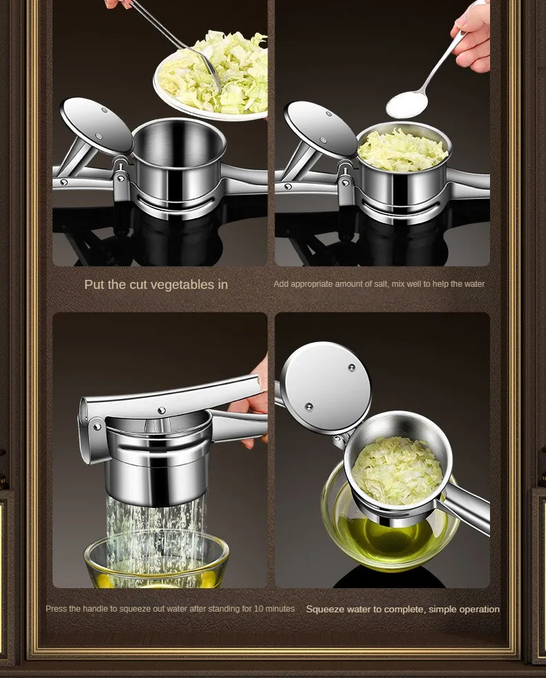 Manual Juicer Squeezer 304 Stainless Steel Large Lemon Clip Orange Pomegranate Juice Potato Garlic Paste Squeeze Water