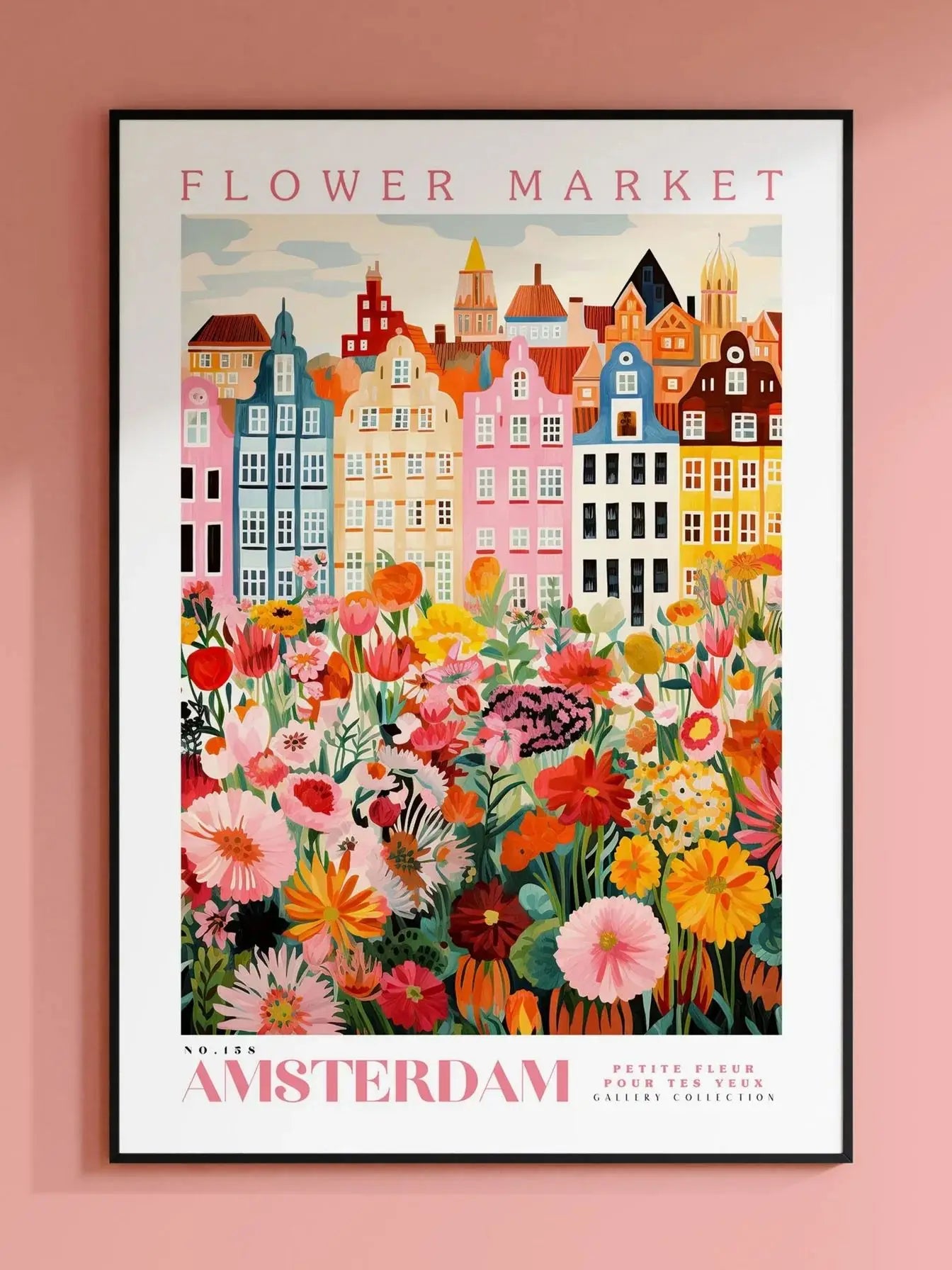 Amsterdam Flower Market Poster, Amsterdam Poster, Flower Market Print, Flower Wall Art, Botanical Poster, Floral Wall Art, Boho