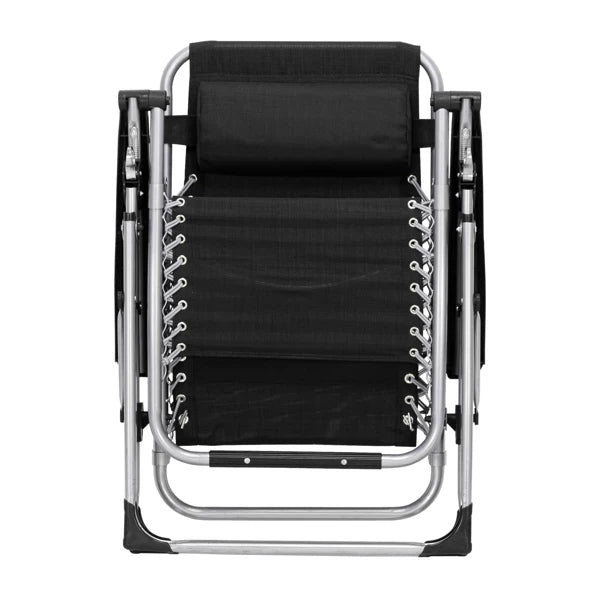 Infinity Zero Gravity Chair with Pad, Patio Chairs with Pillow and Utility Tray Adjustable Folding Recliner for Deck,Patio,Beach