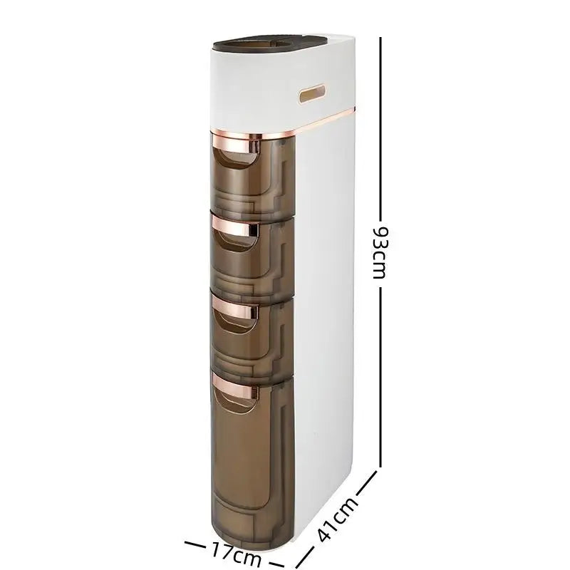 Bathroom Bedroom Narrow  Floor Standing Storage Rack No Installation Required Bathroom Organizer Bedroom Storage Solution