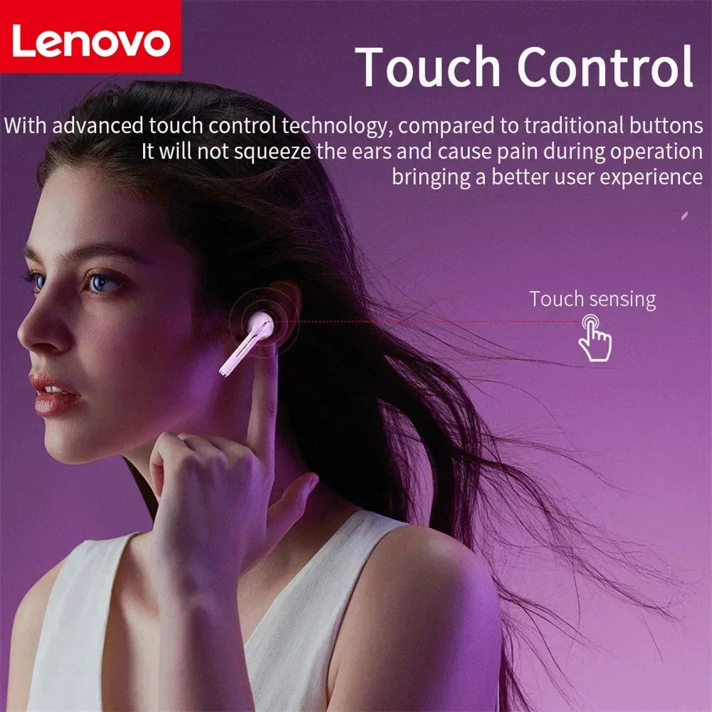 Lenovo J18 Wireless Earphone HiFI In-ear Stereo with Microphone Waterproof Bluetooth Touch Noise-cancelling Various Headphones