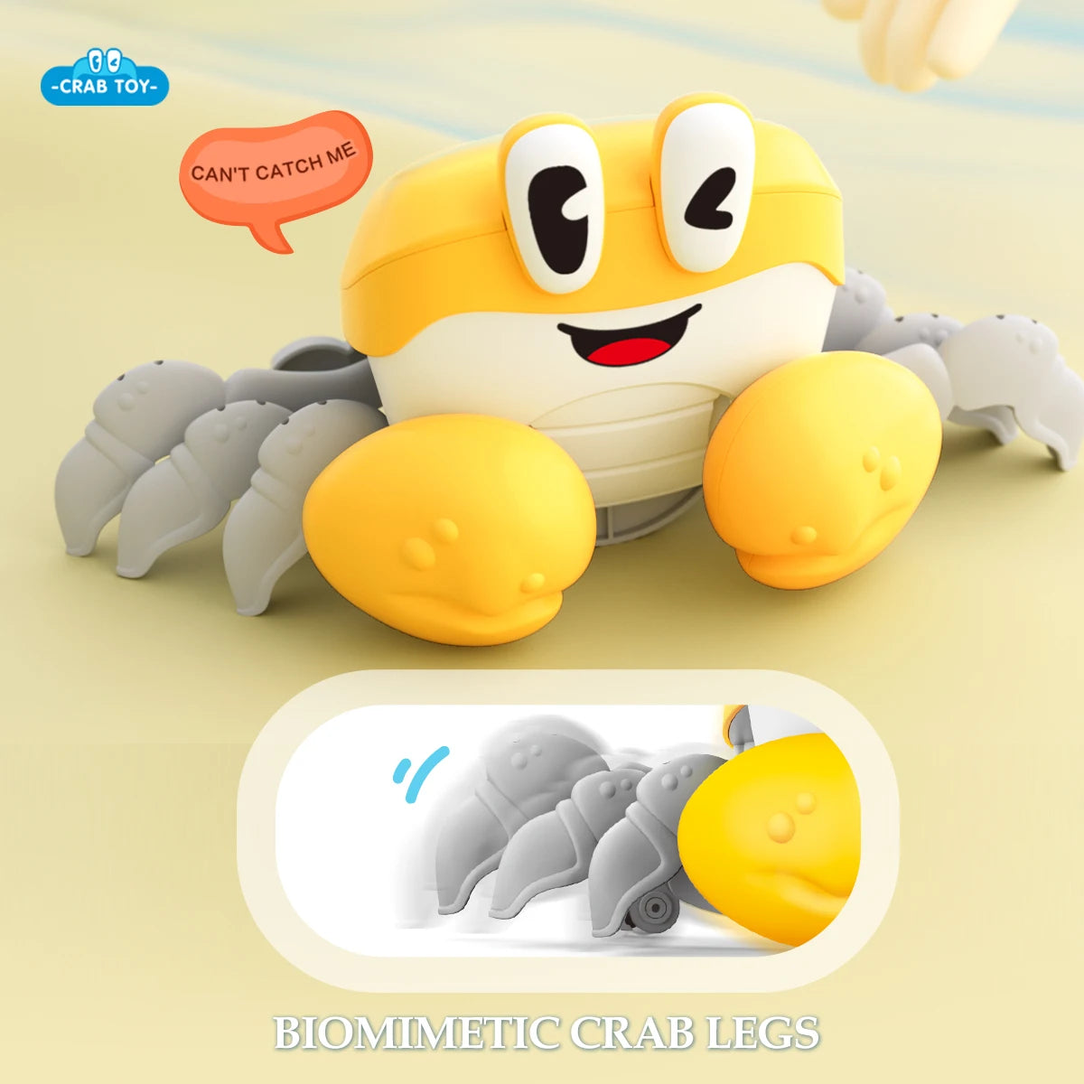 Crawling Crab Baby Toy, Learning Crawl Toys Crab with Music Dancing Walking Moving Induction Gifts for 3+ Boys and Girls