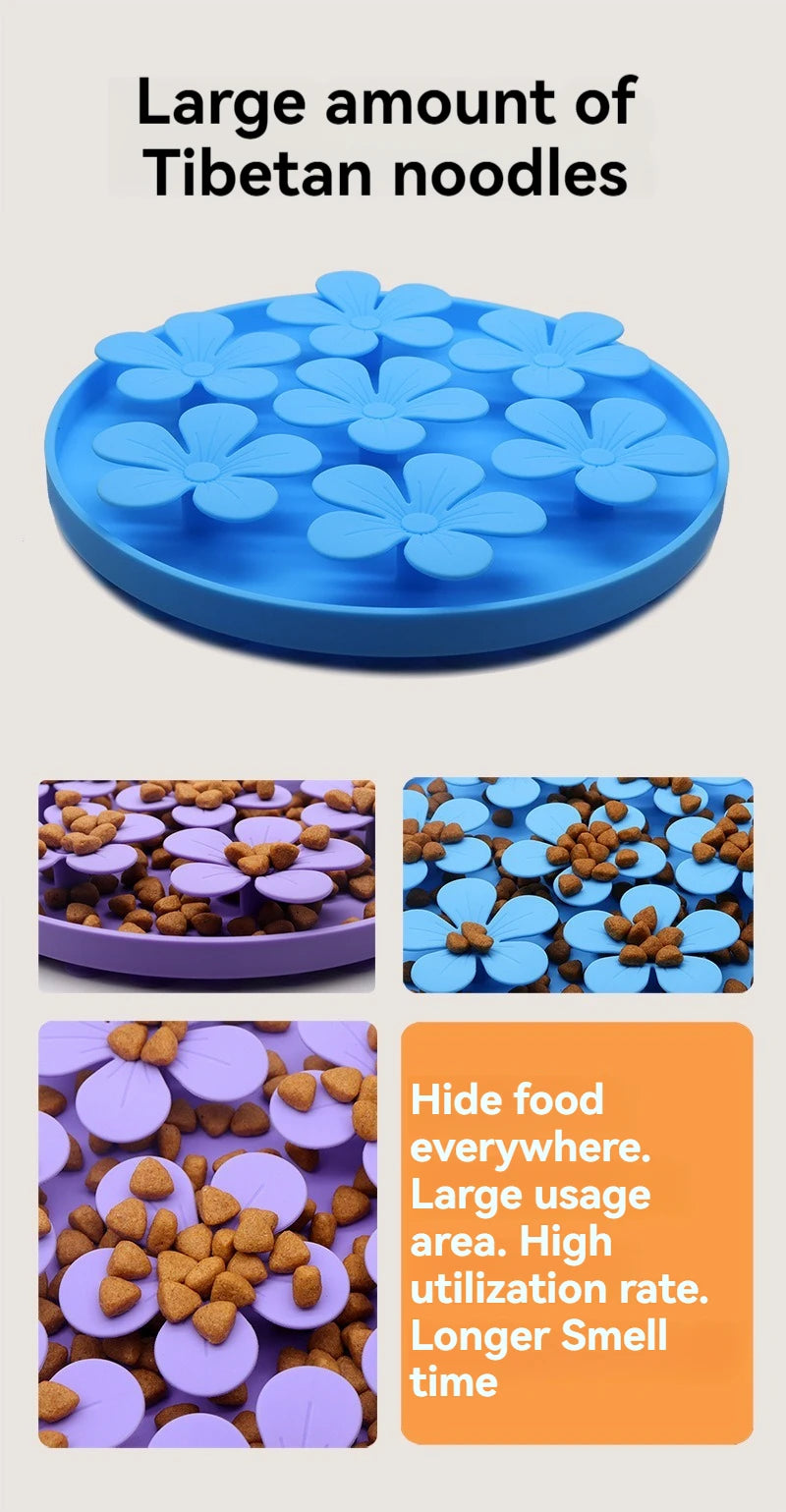 Silicone Slow Feed Mat for Cats & Dogs – Suction Cup Lick Pad and Treat Dispenser for Healthy Eating