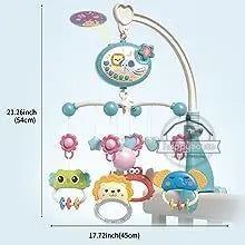 Musical Baby Crib Mobile – Light-Up Music Projection Toy with Remote Control for Infants 0–6 Months