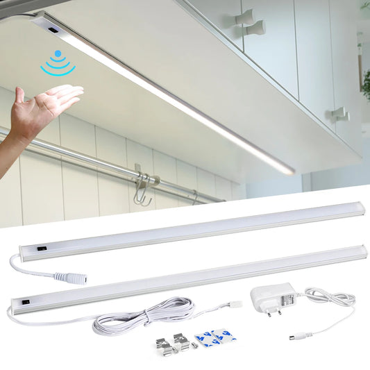 LED Light Under Cabinet Lights For Kitchen Hand Sweep Switch PIR Motion Sensor Closet Wardrobe Lamp 30/40/50cm Led Night Light