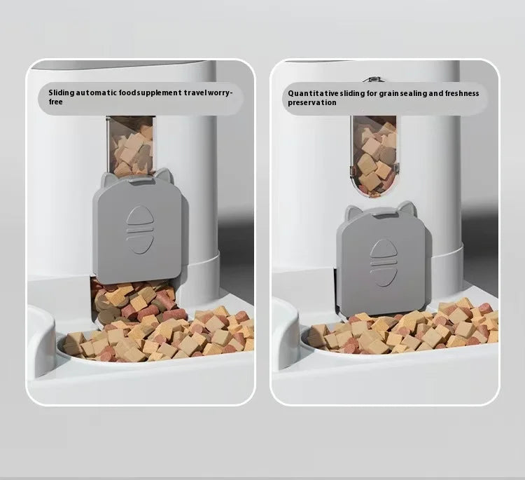 2-in-1 Integrated Fully Automatic Water & Food Dispenser