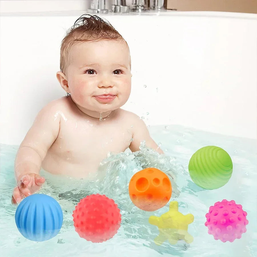6PCS Textured Sensory Balls for Baby Play 6 12 Months Montessori Activity Soft Multi Ball Shower Toys Children Best Gift