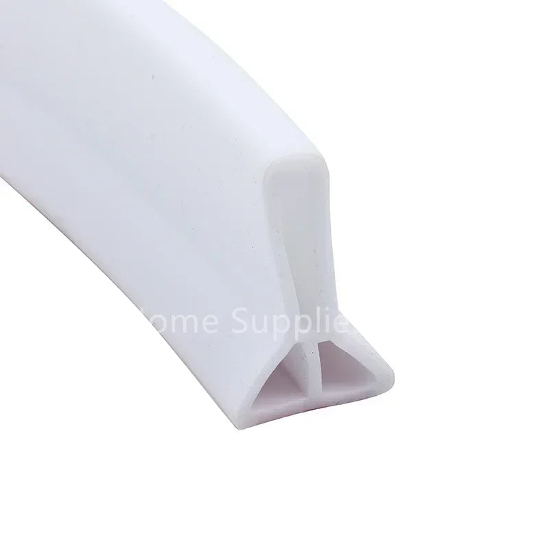 Shower Water Barrier Collapsible Self Adhesive Silicone Strip Trim Splash Guard Bendable Shower Threshold Water Barrier