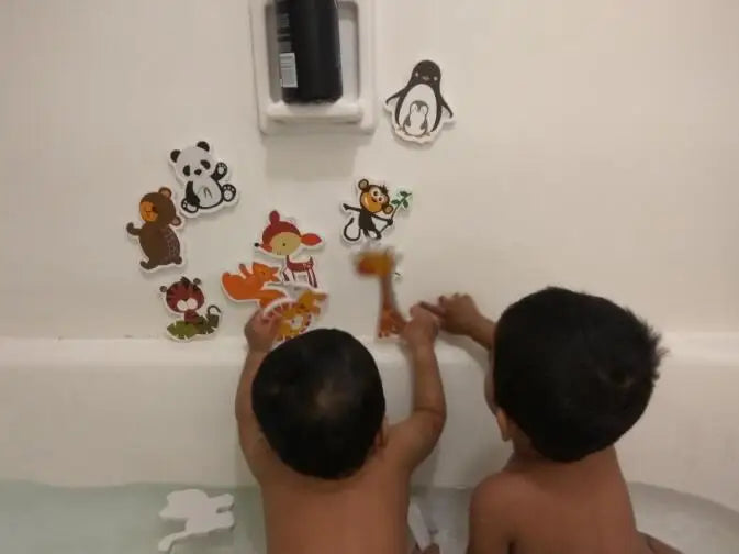 Baby Bath Toys Fun Foam Animals Floating Water Toy Traffic Early Educational Learning Gift for Kids Toddlers Bathtub Play Set