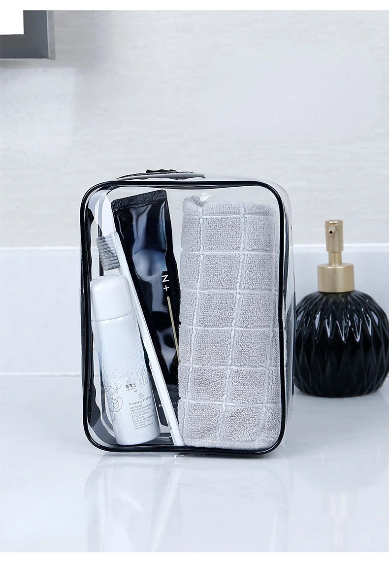 Transparent PVC Waterproof Zipper Makeup Cosmetic Bag