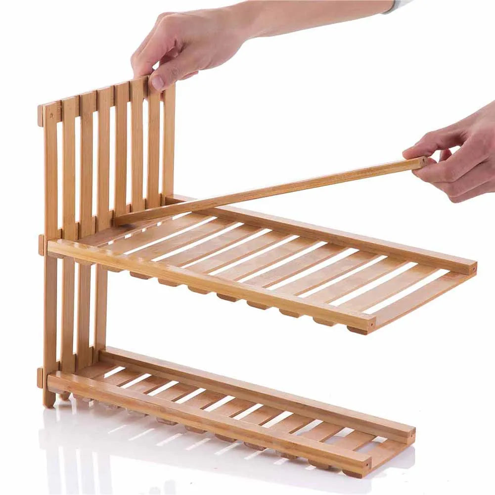 2 Tier Decorative Tabletop Wood Plant Stand Display Shelf For Home Office Tidy Storage Organiser