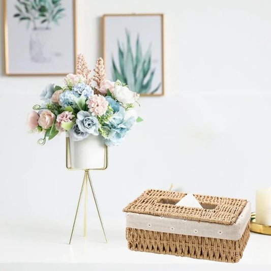 Creative Handmade Rattan Tissue Box