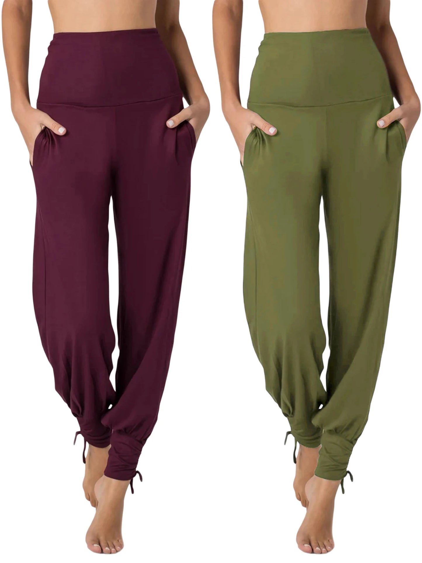 Womens High Waist Yoga Leggings with Side Pockets and Tummy Control for Running Workout Gym Fitness Training Yoga