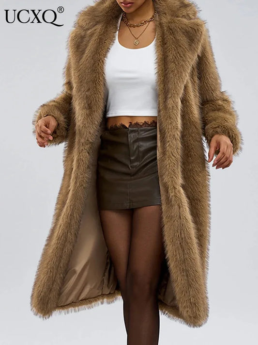 Fur Coat European Style Lapel