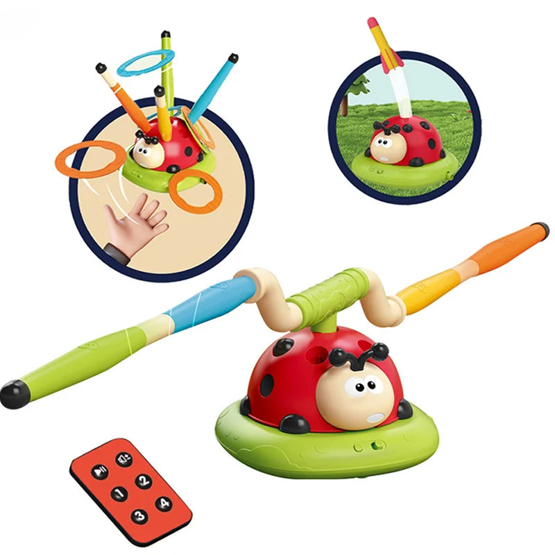 Musical Jump Toss Educational Toy Sports Entertainment Ladybug 3 In 1 Multifunctional Sturdy Skipping Rope Outdoor Somatosensory