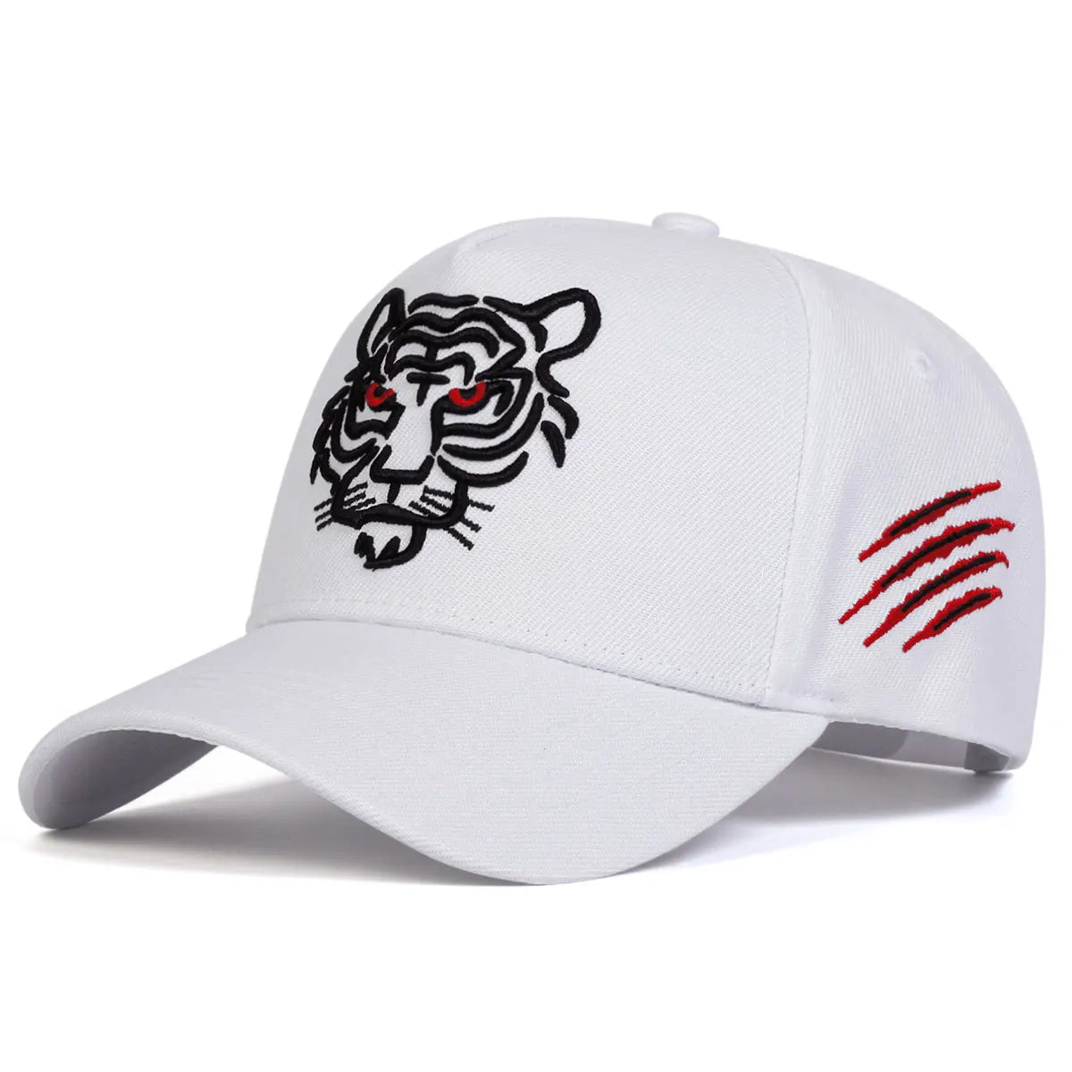 Tiger head embroidered baseball cap for men and women, casual street fashion, versatile style