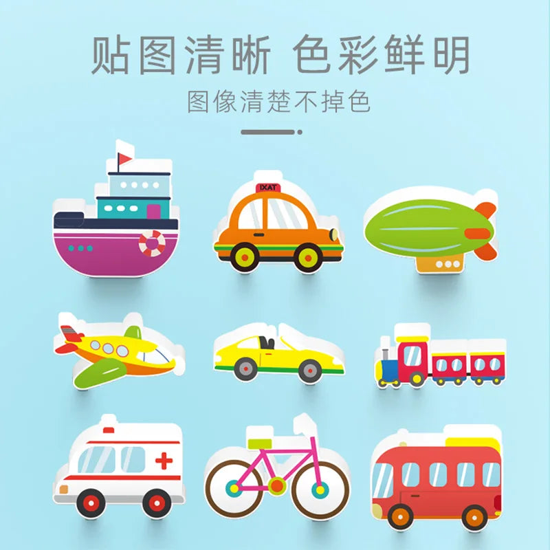 Baby Bath Toys Fun Foam Animals Floating Water Toy Traffic Early Educational Learning Gift for Kids Toddlers Bathtub Play Set