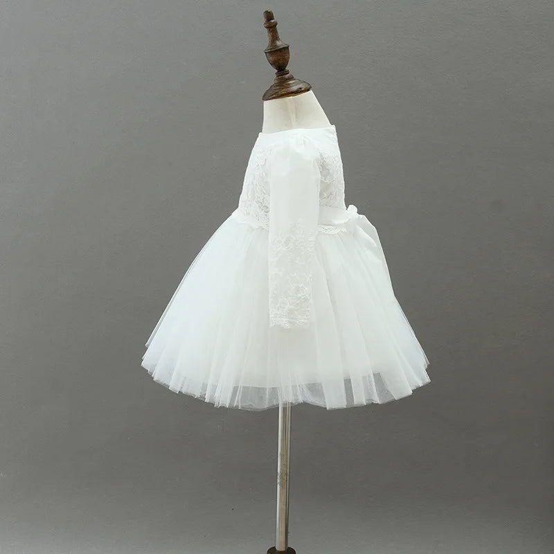 Hetiso Baby Girls Dress Long Sleeve Kids First Birthday Ball Gown Infant Dresses for Baptism Bridesmaid party 3-24 month