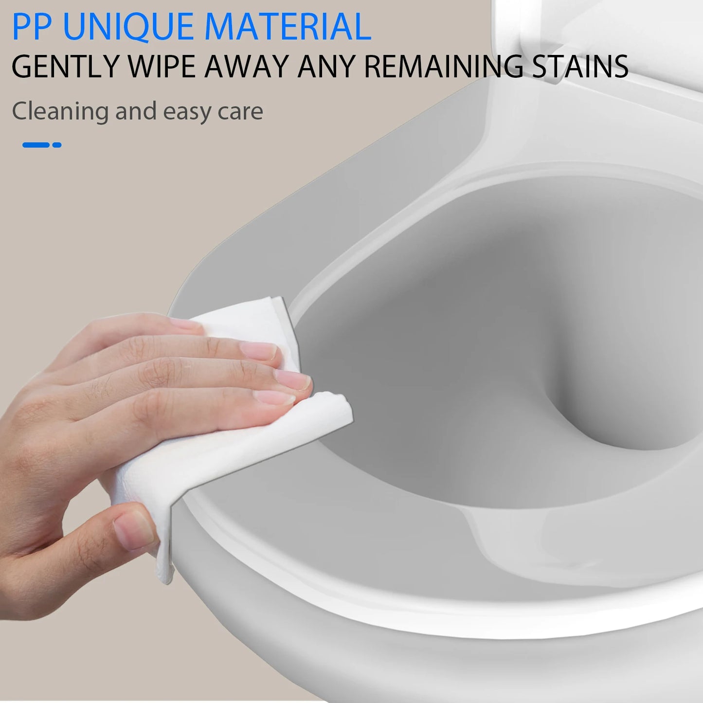 D-Type Toilet Seat Soft Closing Anti-Bacterial Hygienic - Removable Toilet Lid with 360° Rotation Hinge, Easy Install & Cleaning