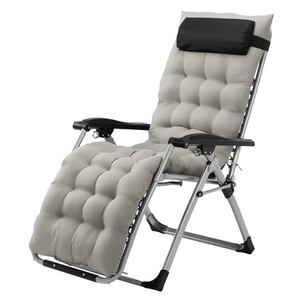 Infinity Zero Gravity Chair with Pad, Patio Chairs with Pillow and Utility Tray Adjustable Folding Recliner for Deck,Patio,Beach