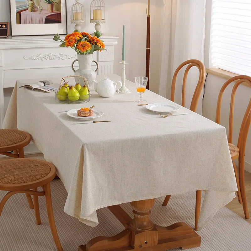 Washable Cotton Linen Table Cloths