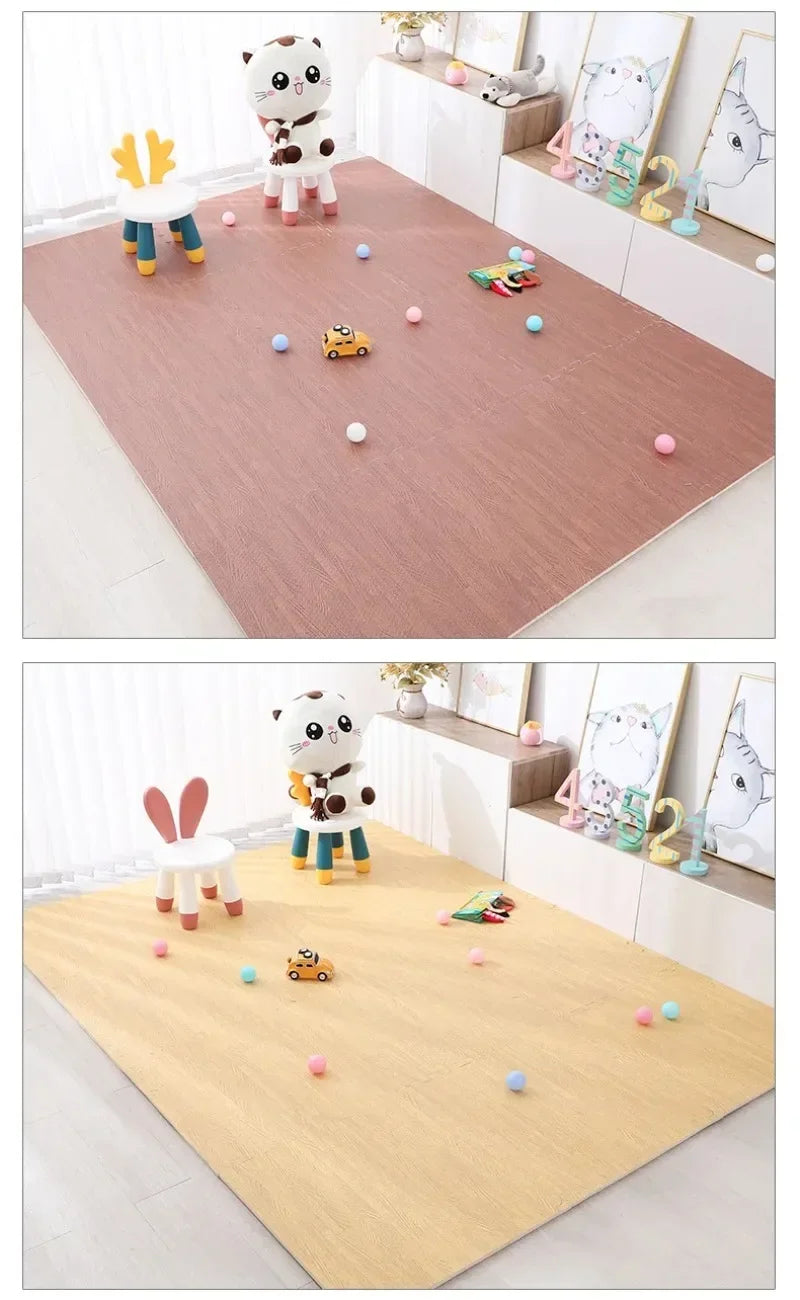 Baby Play Mat Interlocking Foam Tiles Thick Waterproof Floor Mat for Nursery Playroom Toddler Safe Crawling Puzzle Game