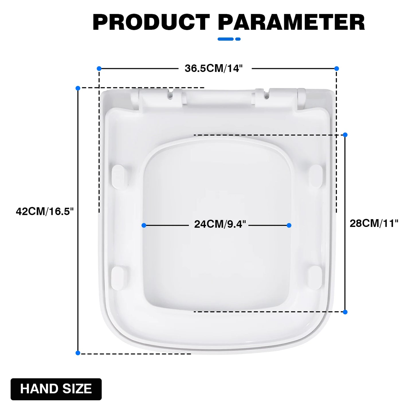 BRIEFNESS D-Shape Soft Close Toilet Seat, Antimicrobial Easy Clean PVC Material, Quick Release Hinges for Easy Cleaning, Univers