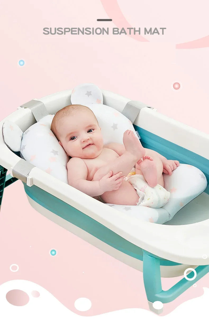 Baby Bath Seat Support Mat Shower Safety Tub Pad Newborn Bathtub Recliner Infant Anti-Slip Soft Comfort Body Cushion Baby Stuff