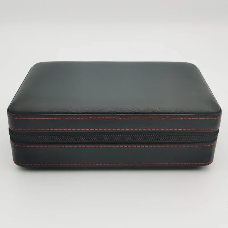 4pcs Humidor Cigar Box Travel Cigar Case orginiser without cutter lighter Leather Cedar Wood Cutter smoking accessories storage