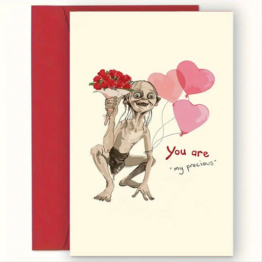Valentine's Day Greeting Card with Envelope, Love You So Much Dachshund Design, Paper Card for Anyone, Romantic Gift for Husband