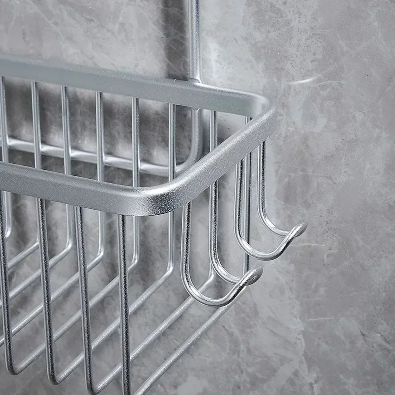 Convenient Toilet Shower Rack with No Drilling Installation Bathroom Storage Basket for Shower Room and Bath Products