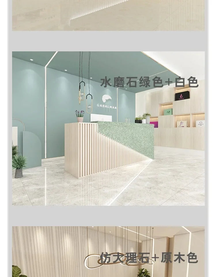 Spa Reception Furniture Minimalist Beauty Salon Storage Aesthetic Supermarket Counter Table Luxury Office Lectern Simple Cafe
