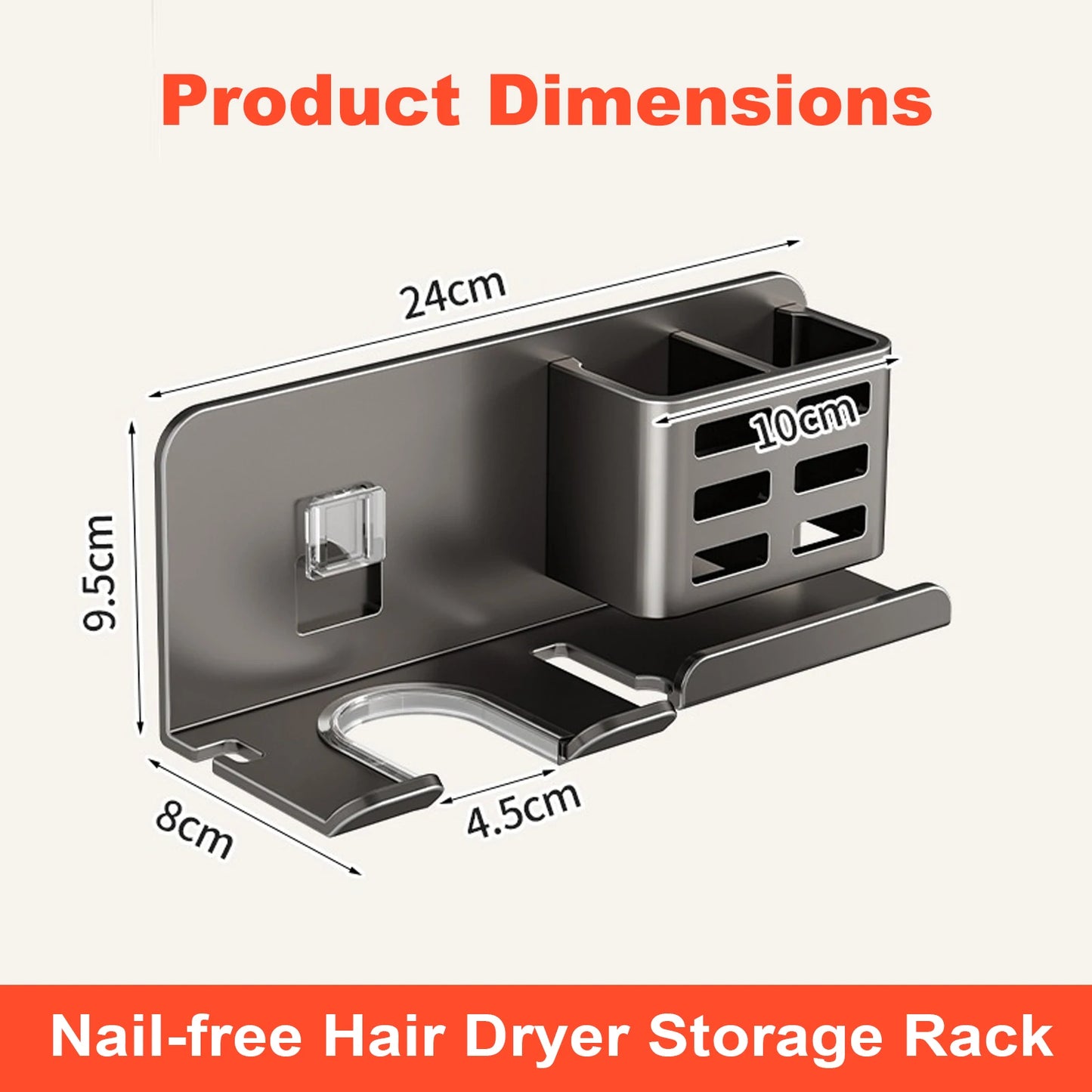 Hair Dryer Holder Wall Dryer Cradle Straightener Stand Hairdryer Organiser Box Toilet Blower Holder Shelf Bathroom Accessories