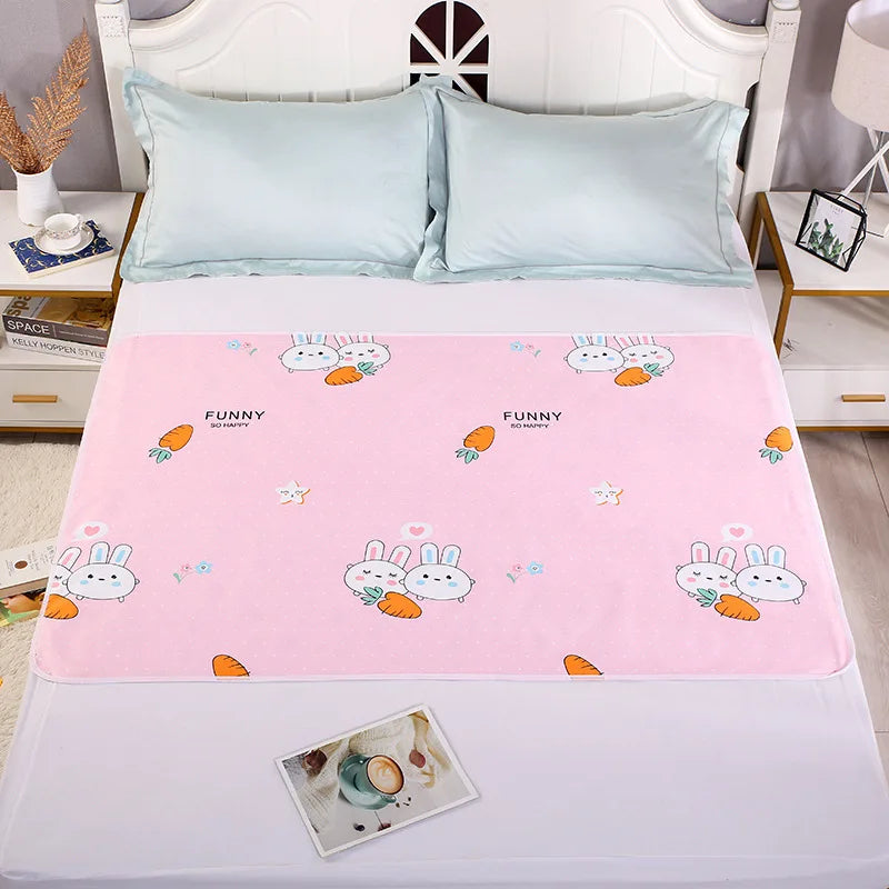 Baby Diaper Reusable Waterproof Cotton Changing Pad Cover Baby Diaper Mattress Newborn Print Changing Play Mats Kids Bedding 0-3