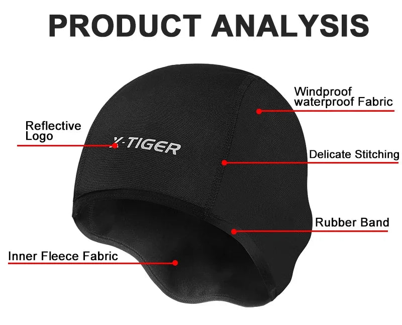 X-TIGER Windproof Fleece Cycling Balaclava - Thermal Sport Face Mask for Winter Biking Running Skiing (Moisture-Wicking/Unisex)