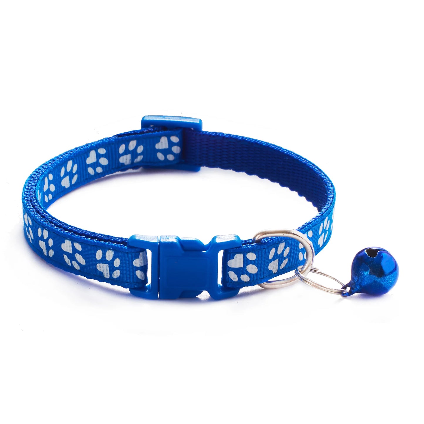 HABO Adjustable Pet Collar with Bell – Colorful Cartoon Footprint Necklace for Dogs, Puppies, Cats, and Kittens