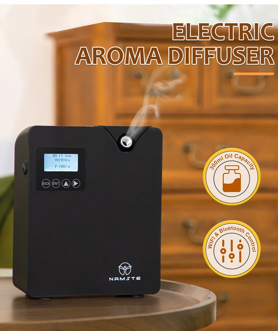 NAMSTE Scent Air Machine Home Essential Oil Diffuser With Smart Technology Bluetooth WiFi Aromatherapy Air Fresheners Sprayer