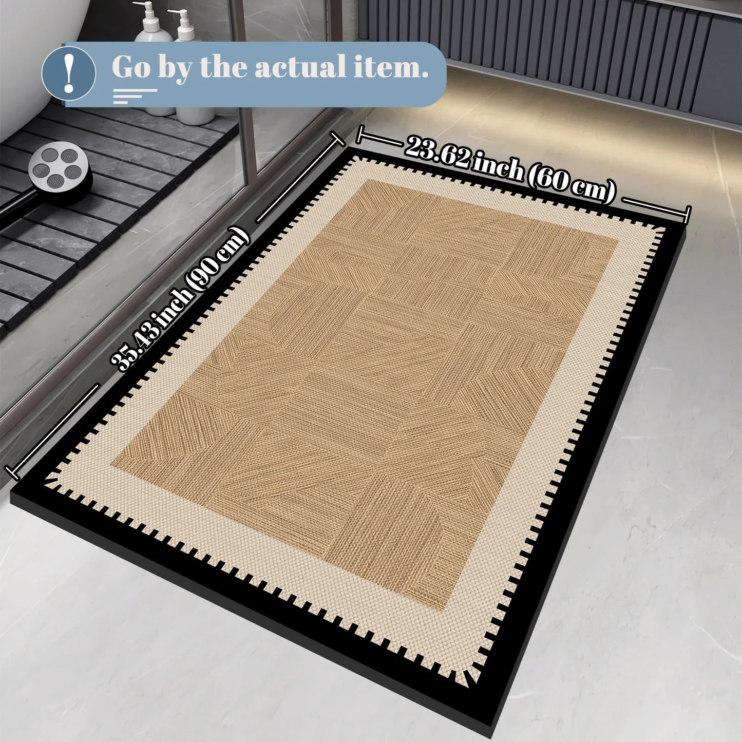 Luxury Vintage Diatomite Bath Mat Bathroom Carpet Super Absorbent Shower Foot Mats Non Slip Quick Dry Toilet Room Rugs Doormat