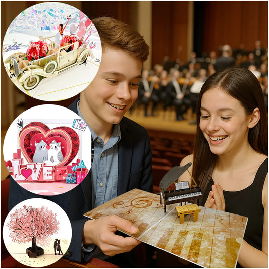 3D Pop UP Love Card for Wife and Girlfriend Gift for Valentines Day Anniversary Wedding Invitation Greeting Thank You Cards