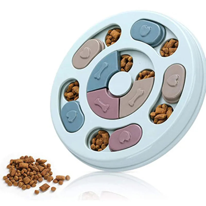 Interactive Pet Toy & Slow Feeder Bowl – Brain Training Feeding Plate for Cats & Dogs