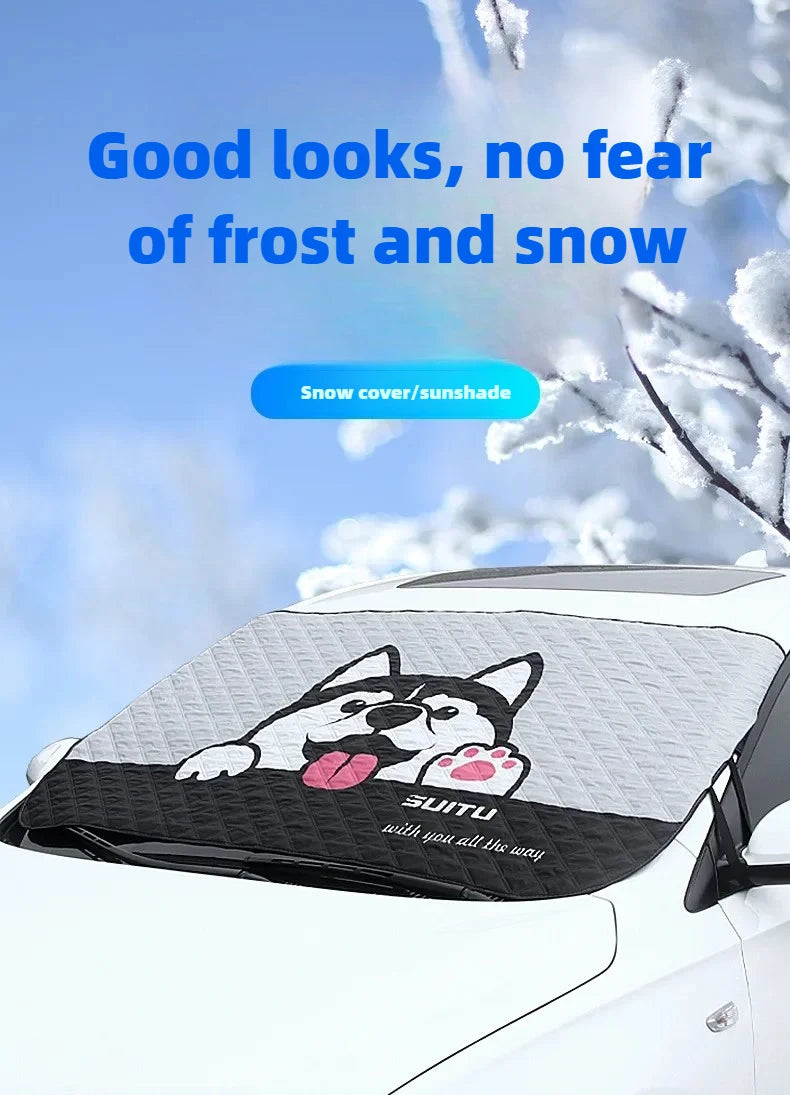 Car Sun Protection Thermal Insulation Sunshade Blocking Interior Windows Front Windshield Cover Frost Protection