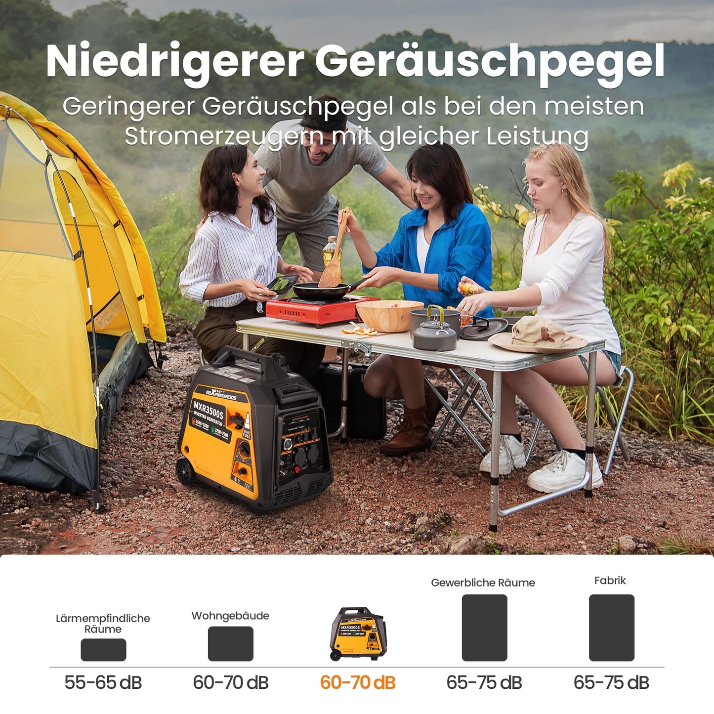 3KW LPG/Gasoline Electric Generator Inverter Camping Generators LPG/Gasoline Inverter Generators 3500W 4 Stroke Electric