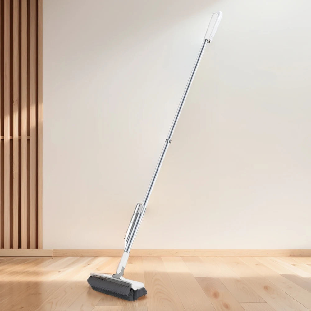 3 in 1 Floor Scrub Brush 180°Rotating Long Handle Stiff Bristle Floor Brush Grout Brush Tile Brush for Cleaning Shower Bathroom