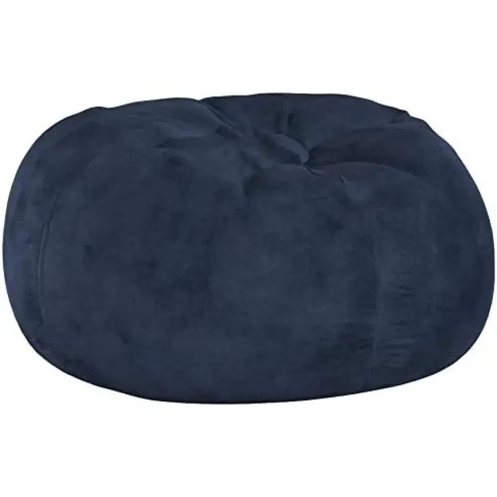 5-Foot Comfortable High-Density Shredded Foam Bean Bag Chair Removable Microsuede Cover Ideal Reading and Bedroom
