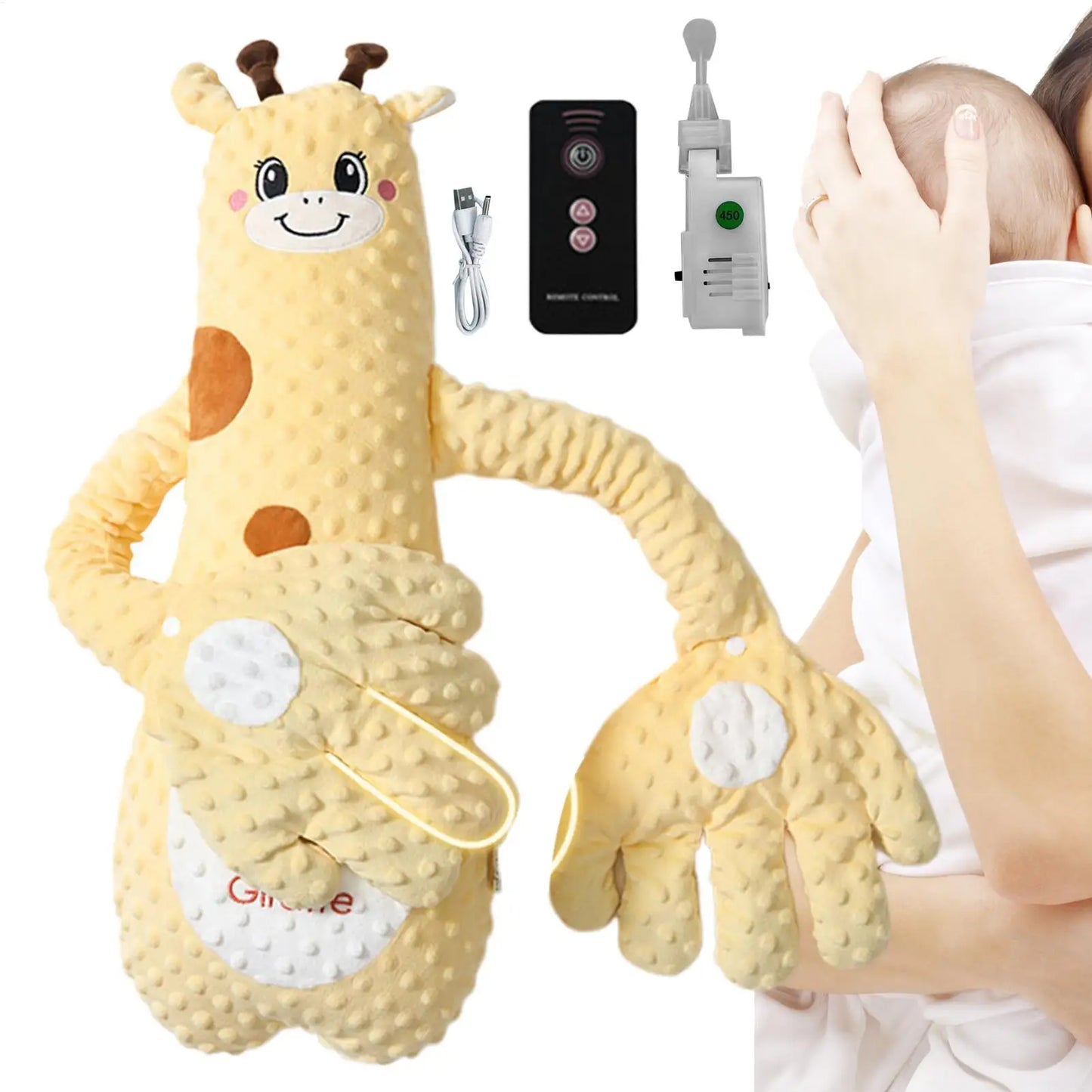 Baby Sleep Toy Baby Patter With 3 Adjustable Modes Interactive Stuffed Animal Shape Cushion Cozy Companion For Car SeatNursery