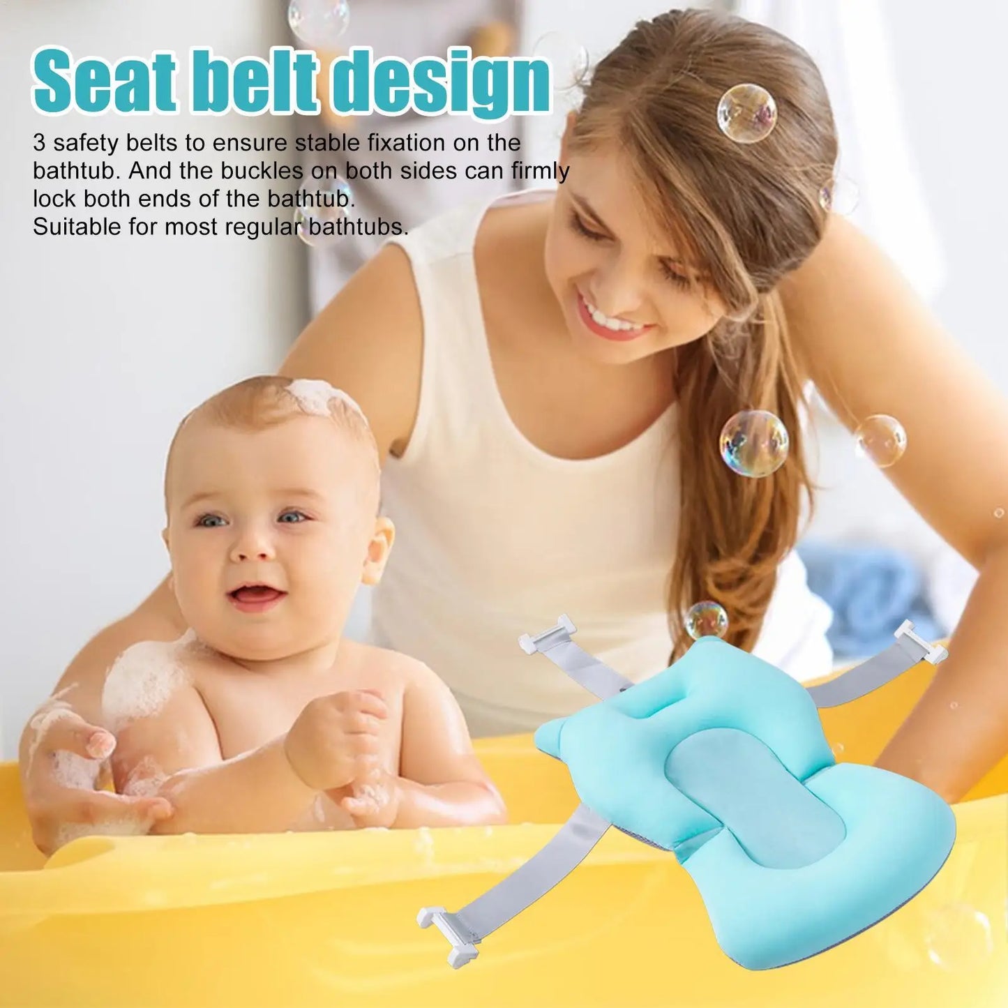 Baby Bath Tub Shower Cushion Newborns Support universal Portable quick-dry Foldable Baby mat Floating Pad Ajustable Bathtub Pad