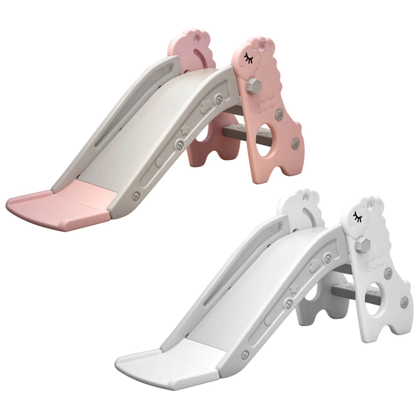 Indoor Slide  Kids Indoor Sliding Slide Freestanding Folding 2 Stairs Stable Base Climber Play Slide for Toddlers Kids Slide